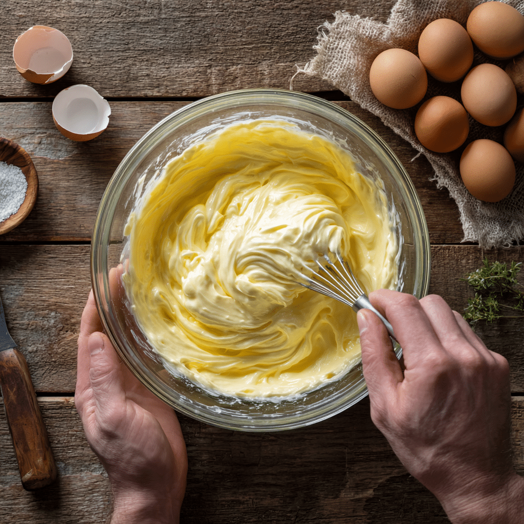 Lemon Pudding Cakes Recipe: 7 Steps to a Fluffy, Tangy Delight 7 Folding fluffy whipped egg whites into lemon pudding cake batter for light texture