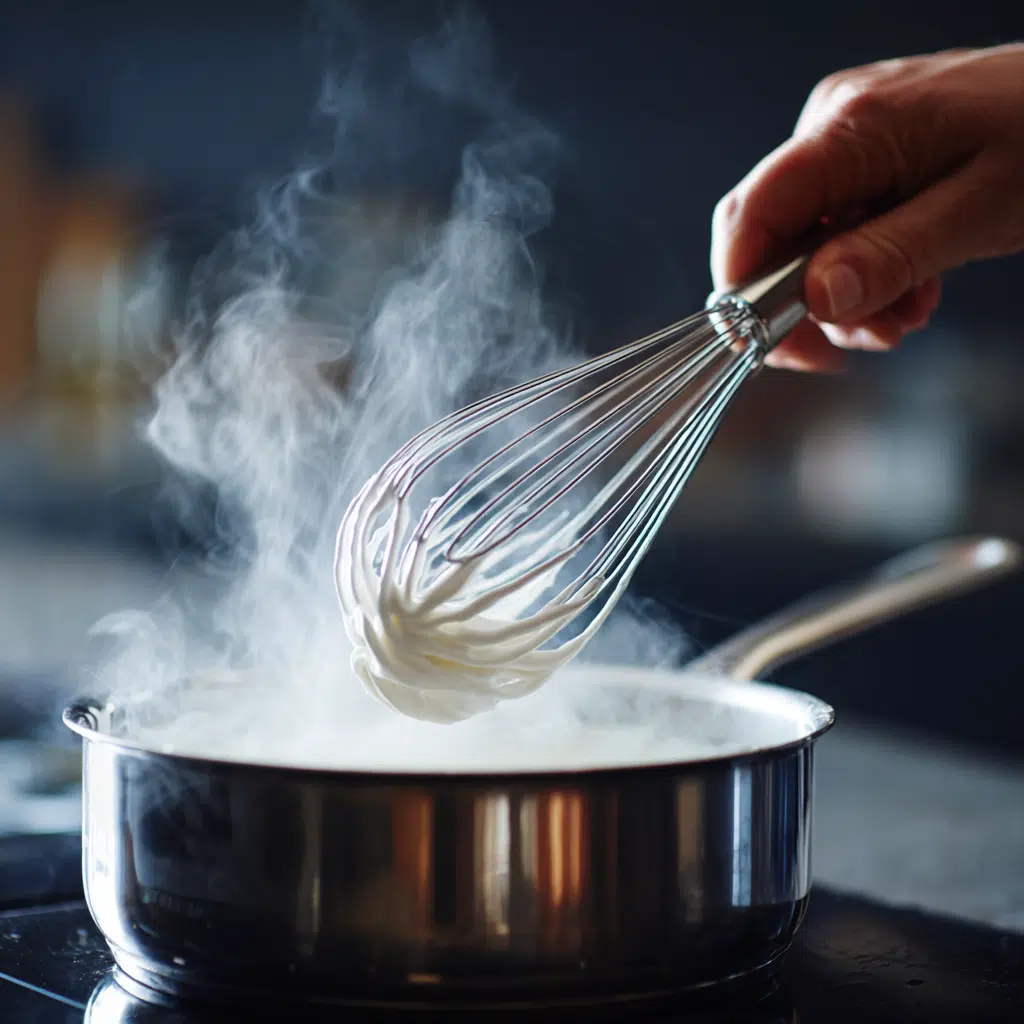 Homemade Marshmallow Creme: 5-Minute Fluffy Frosting You’ll Love 7 “Whisking homemade marshmallow creme over a double boiler until the sugar dissolves and mixture turns glossy.”