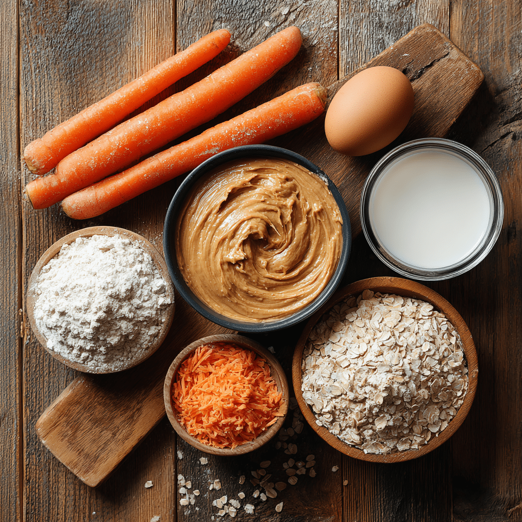 Soft Peanut Butter Carrot Dog Treats: 7 Irresistible, Healthy Bites 6 Fresh ingredients for soft peanut butter carrot dog treats – peanut butter, carrots, oats, and more."