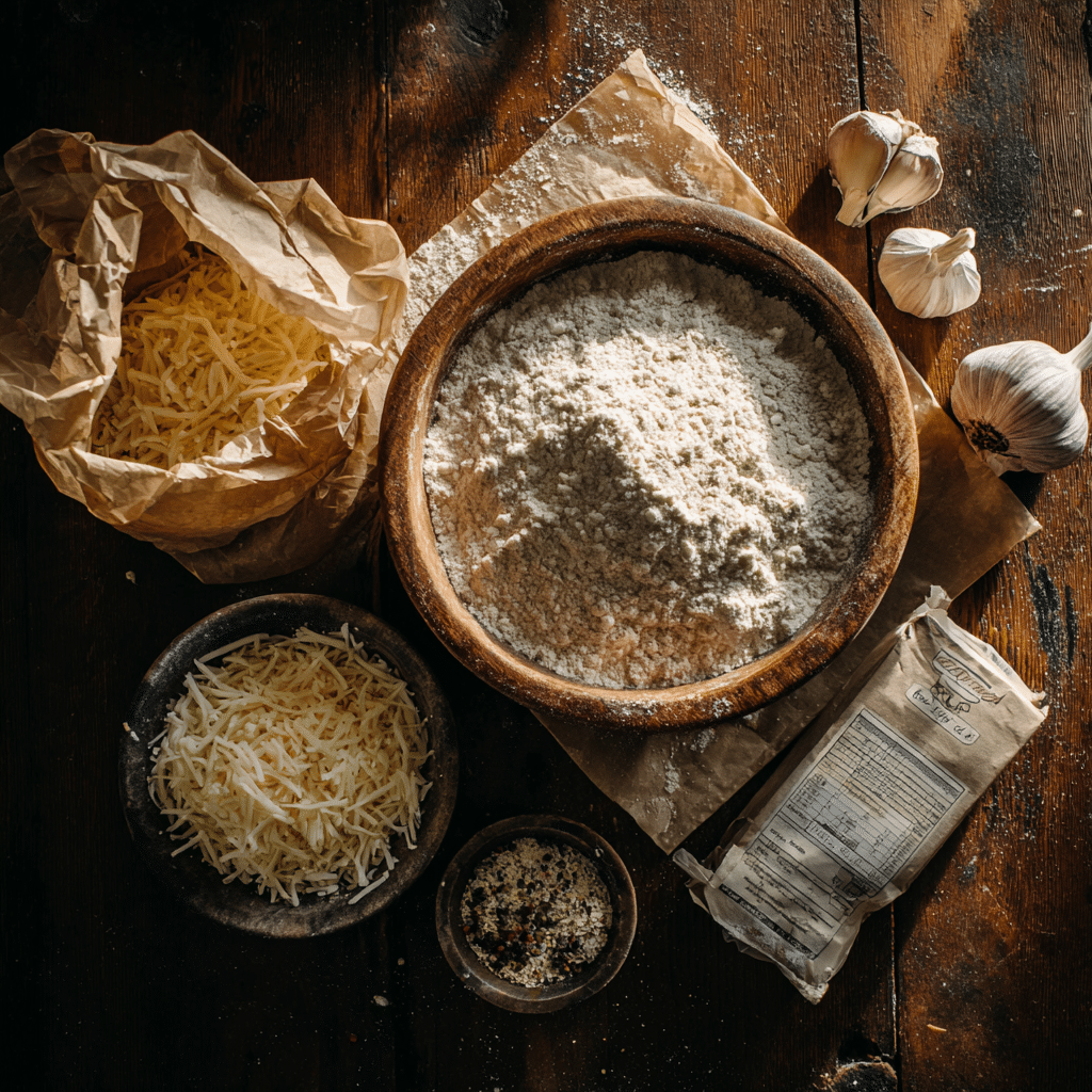 Asiago Bread 7 Secrets to Perfect Crust 6 "Ingredients for homemade asiago bread including asiago cheese, bread flour, and yeast"