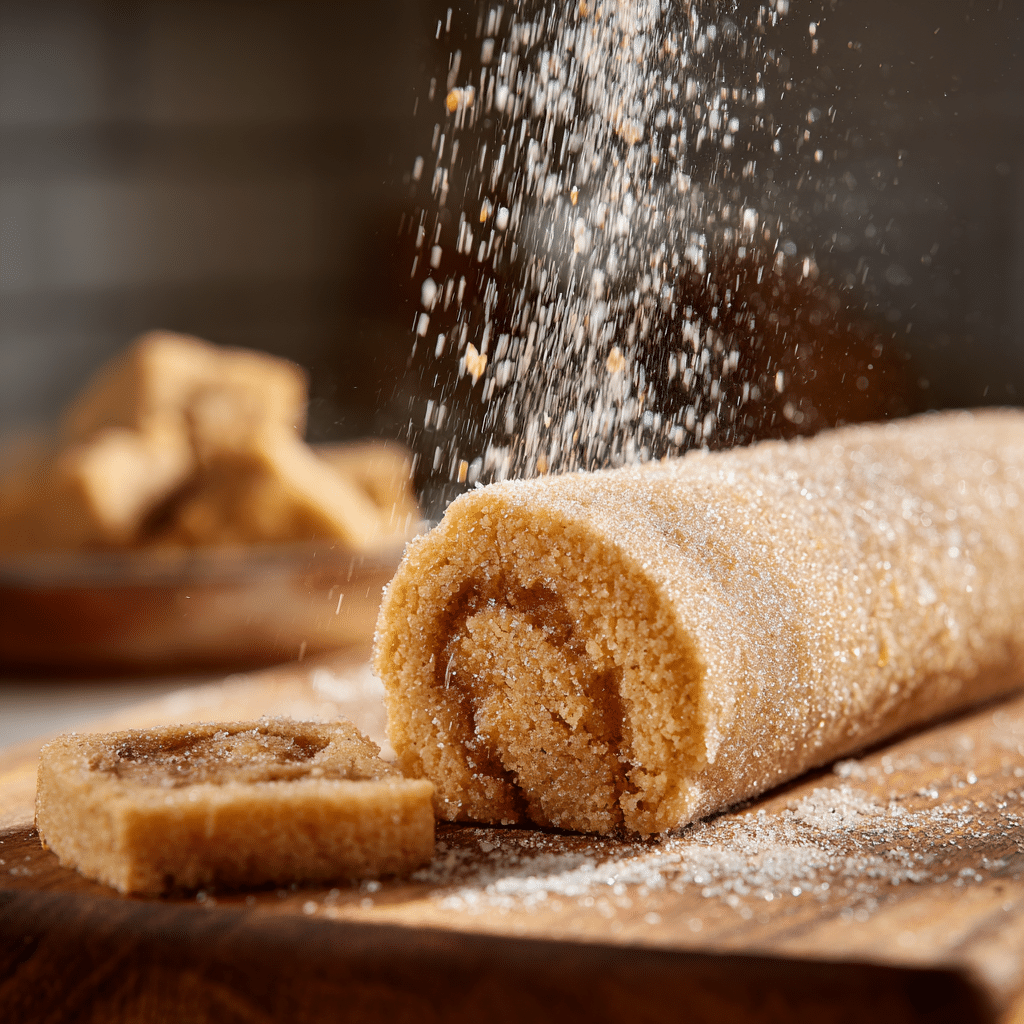 Brown Sugar Shortbread: 6-Ingredient Irresistible Treat 7 Slicing chilled dough for Brown Sugar Shortbread Cookies.