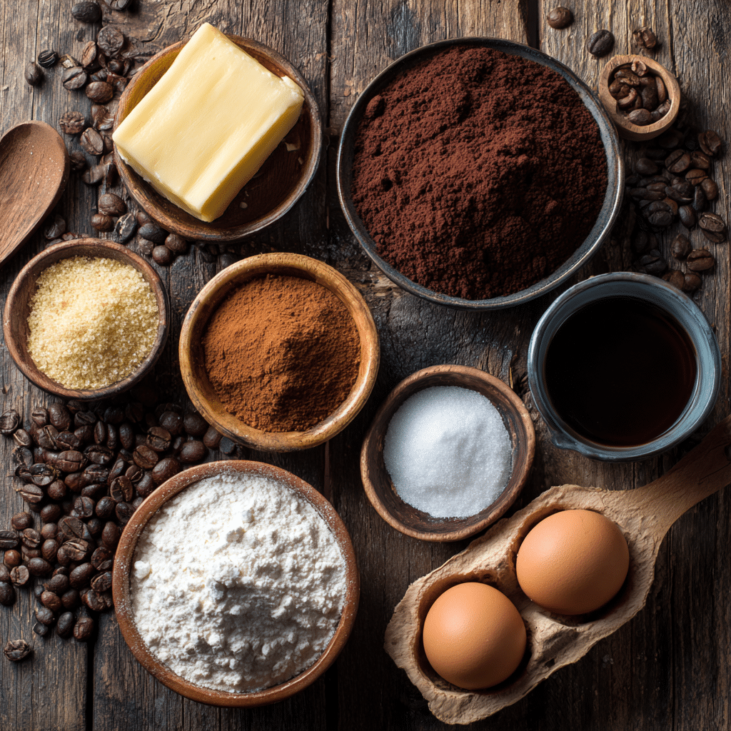 Guinness Chocolate Cupcakes Without Beer: 7 Steps to Bold Flavor 6 Ingredients for Guinness chocolate cupcakes without beer, featuring cocoa, espresso powder, coffee, and more.