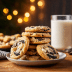 Cookies & Cream Cookies: 5 Secret Tips for Ultra‑Soft Perfection 9 Stack of freshly baked Cookies & Cream Cookies with golden edges, Oreo chunks, and white chocolate chips next to a glass of milk.