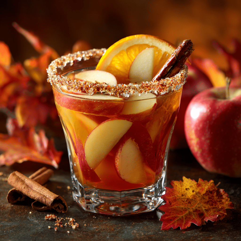 Honeycrisp Apple Sangria: 7 Irresistible Reasons to Make This Fall Favorite 5 Glass of non-alcoholic Honeycrisp Apple Sangria garnished with apples, cinnamon, and citrus against a fall backdropβ