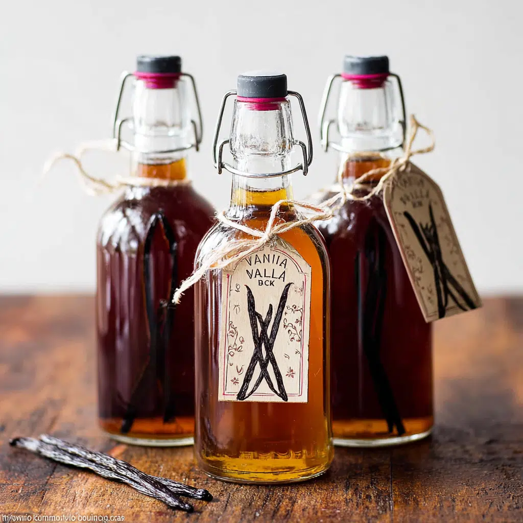 finished homemade vanilla extract ready to gift