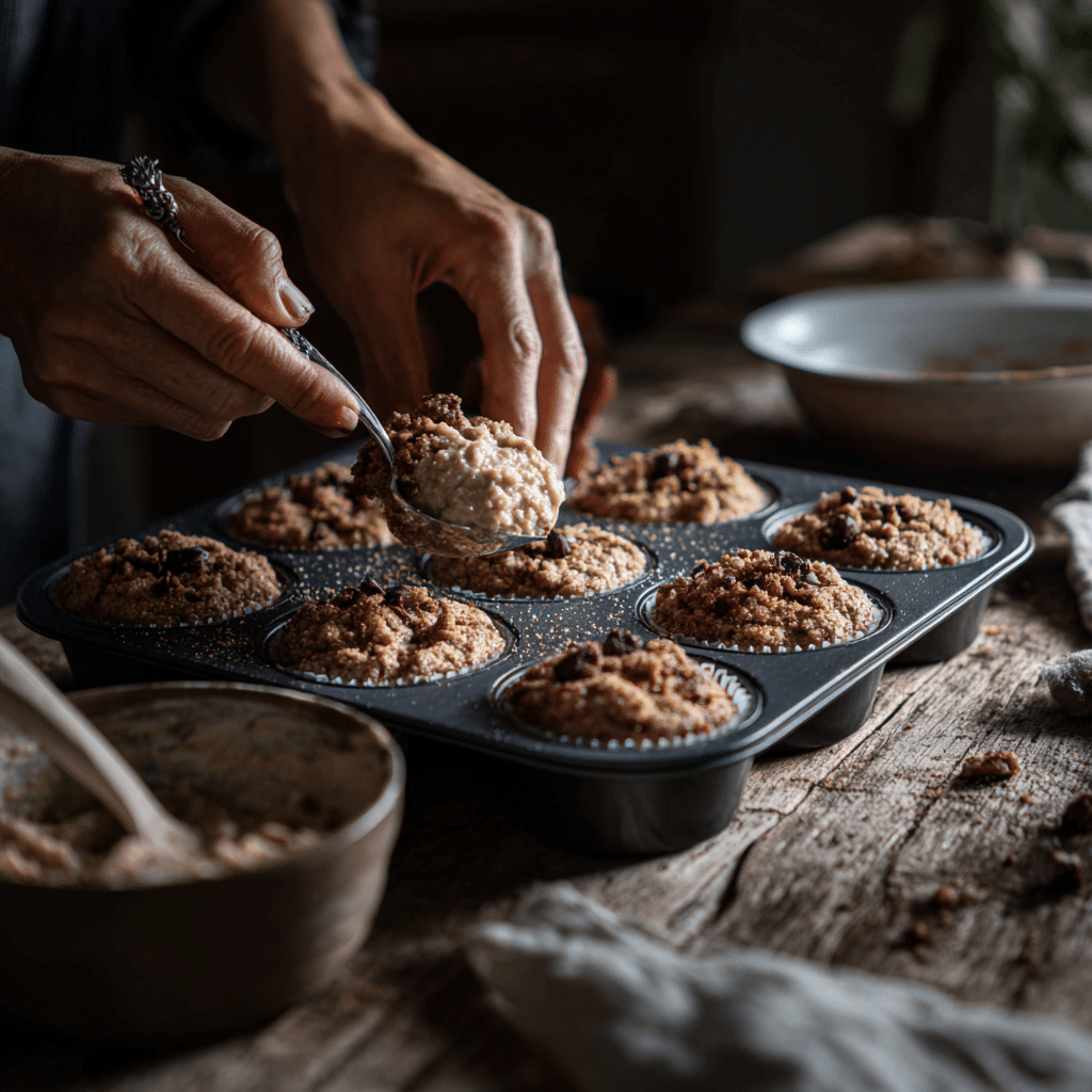 Banana Chocolate Chip Streusel Muffins – 7 Irresistible Tips 7 “Layering banana chocolate chip muffin batter and cinnamon streusel in a lined muffin pan”