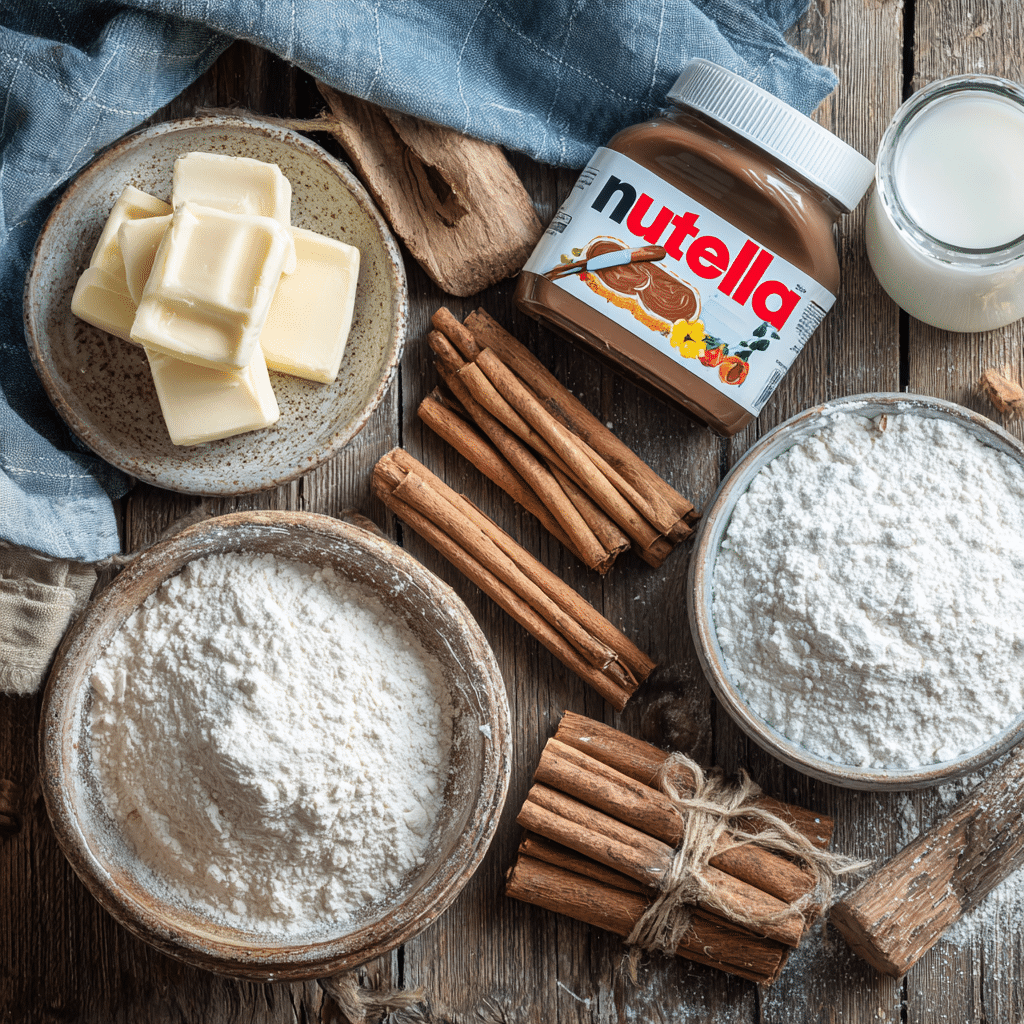 Nutella-Stuffed Cinnamon Sugar Muffins: 7 Irresistible Secrets 6 “Nutella-Stuffed Cinnamon Sugar Muffins ingredients laid out for baking”