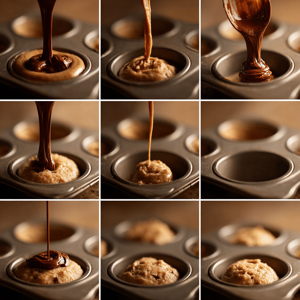 Nutella-Stuffed Cinnamon Sugar Muffins: 7 Irresistible Secrets 7 “Filling muffin cups with batter and Nutella before baking”