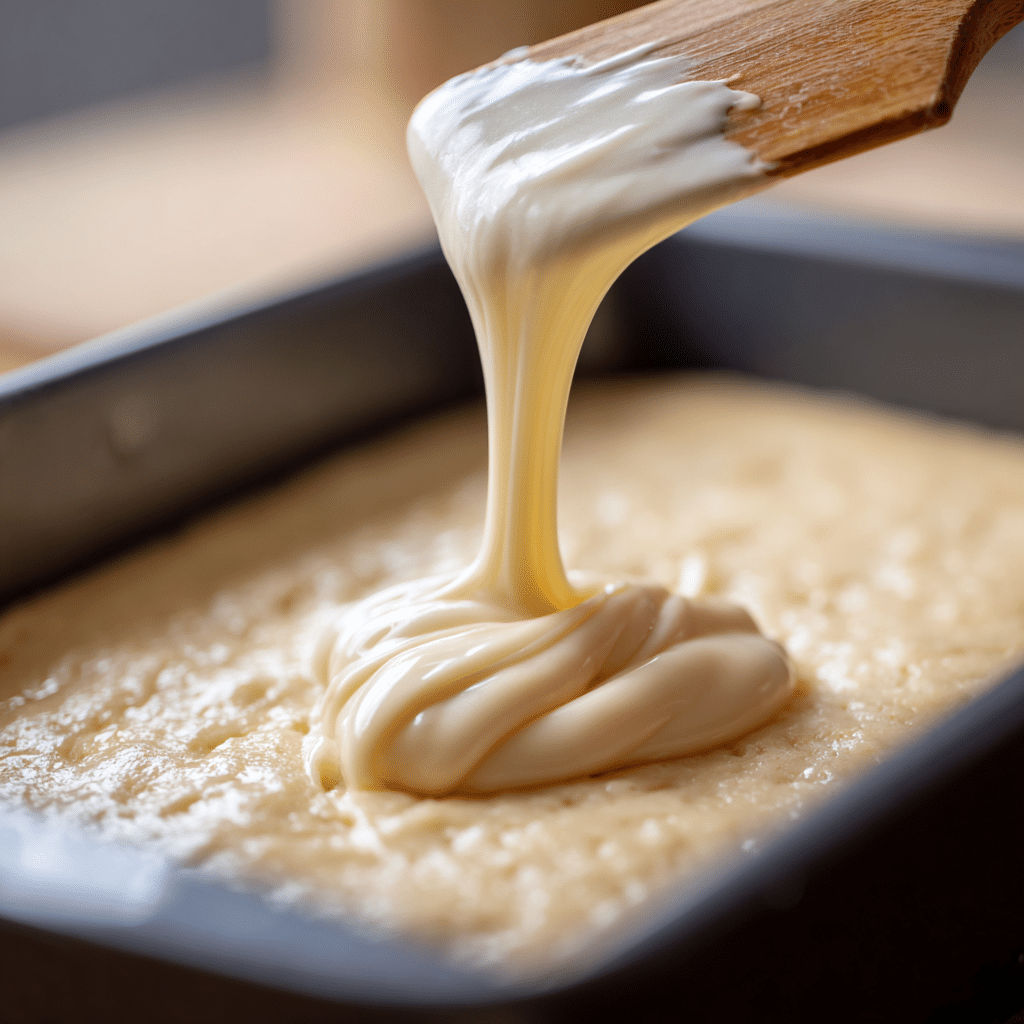 1 Bowl White Chocolate Brownies: Easy, Fudgy & Creamy Delight 7 “Spreading 1 Bowl White Chocolate Brownies batter into pan before baking”