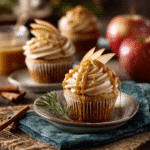 Apple Cupcakes with Salted Caramel Frosting: 7 Irresistible Tips for Success 9 "Finished Apple Cupcakes with Salted Caramel Frosting with caramel drizzle and apple slice garnish"