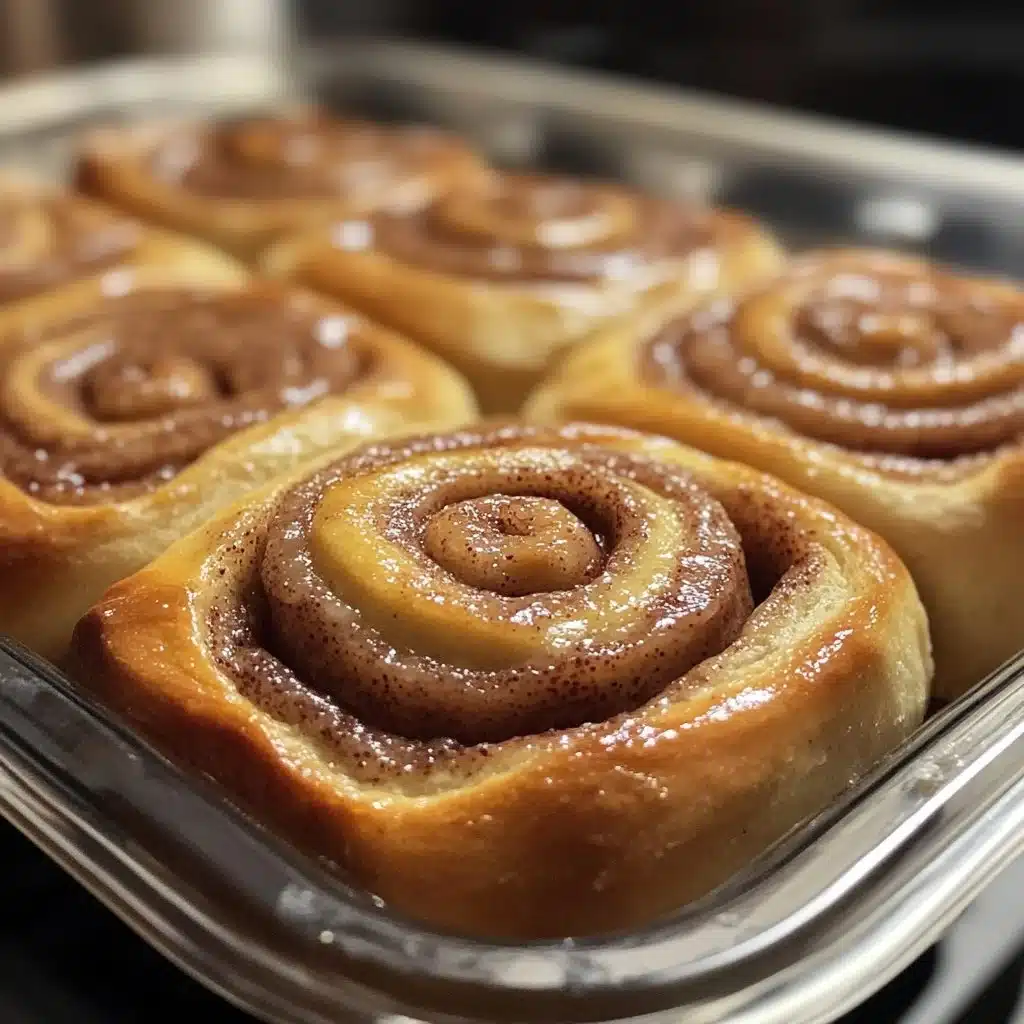 Delicious homemade cinnamon rolls topped with creamy icing