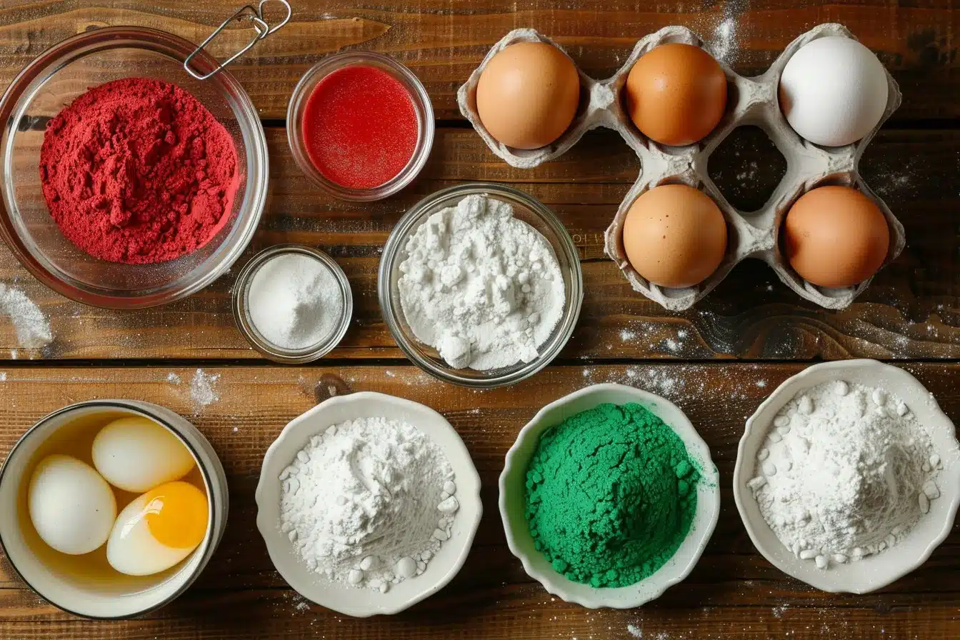 Christmas Crinkle Cookies (Red & Green) 5 Christmas Crinkle Cookies (Red & Green)