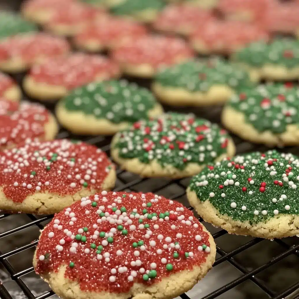 Christmas Crinkle Cookies (Red & Green) 6 Christmas Crinkle Cookies (Red & Green)