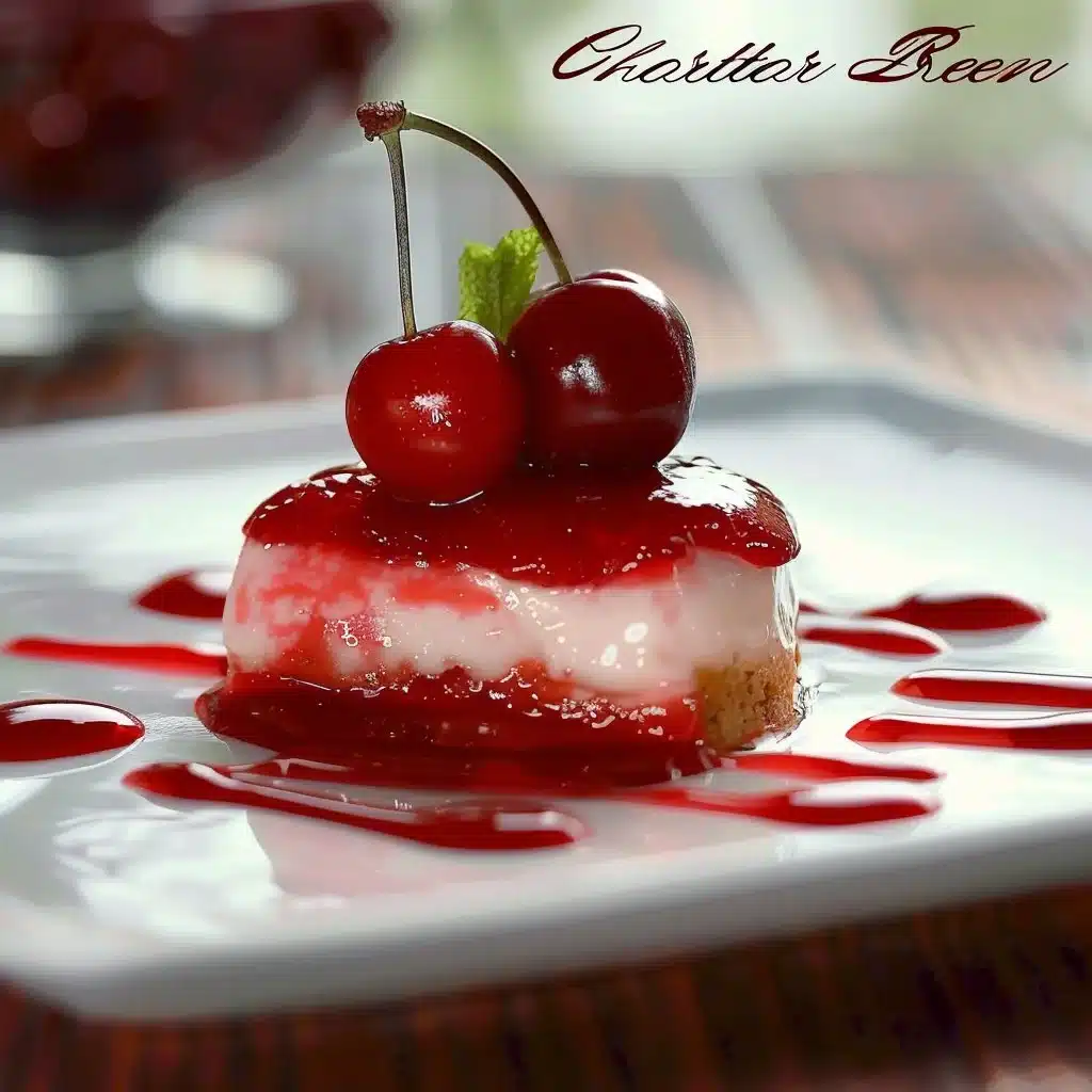 Classic Cherry Delight 2 Classic Cherry Delight dessert with cherries and cream topping