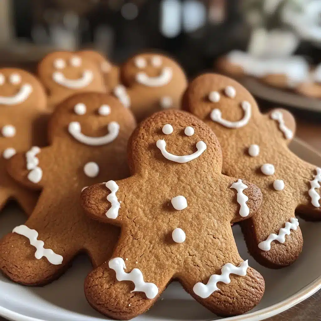 Classic Gingerbread Men 4 Baked classic gingerbread men cookies decorated for the holidays