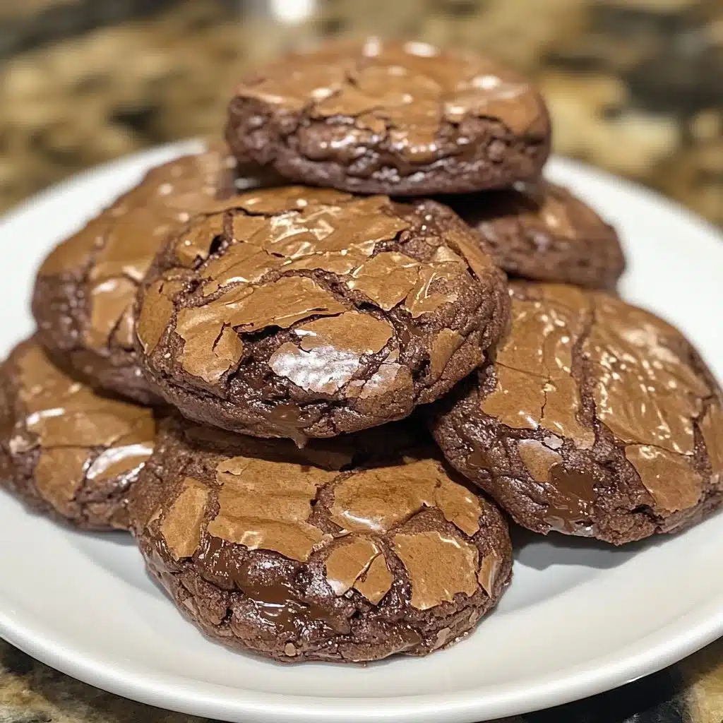 Fudgy Brownie Cookies 2 Delicious fudgy brownie cookies made with rich chocolate and a chewy texture