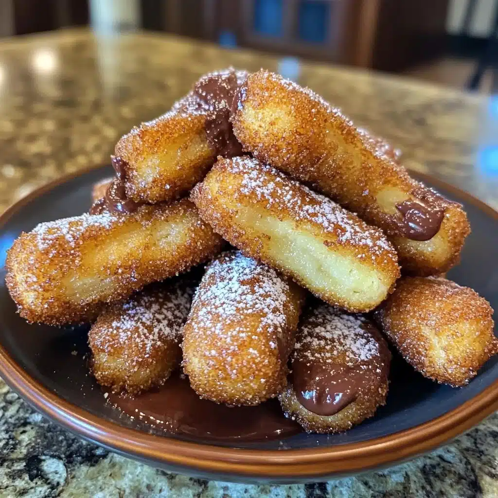 Homemade Churro Bites with Nutella 2 Delicious homemade churro bites with Nutella dipping sauce