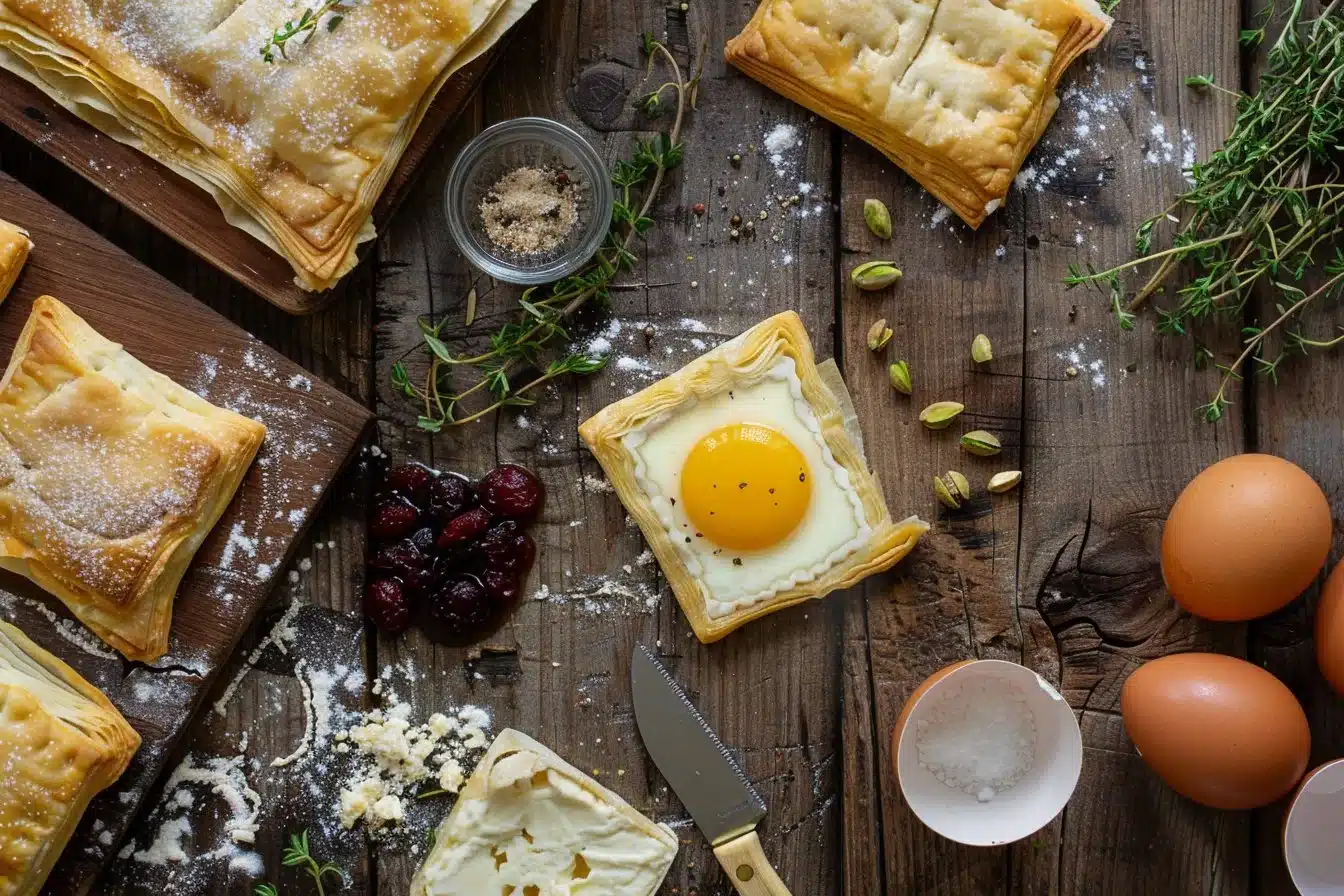 Mini Cranberry Brie Bites with Puff Pastry