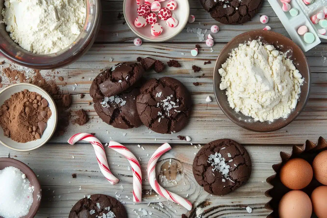 Peppermint Brownie Cookies