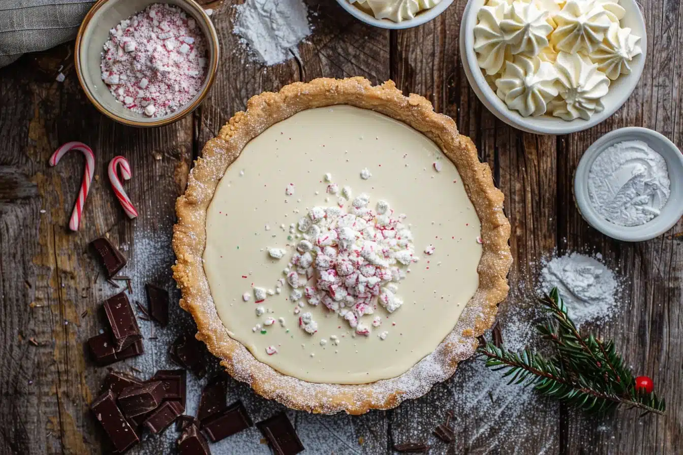 Quick Christmas Peppermint Pie
