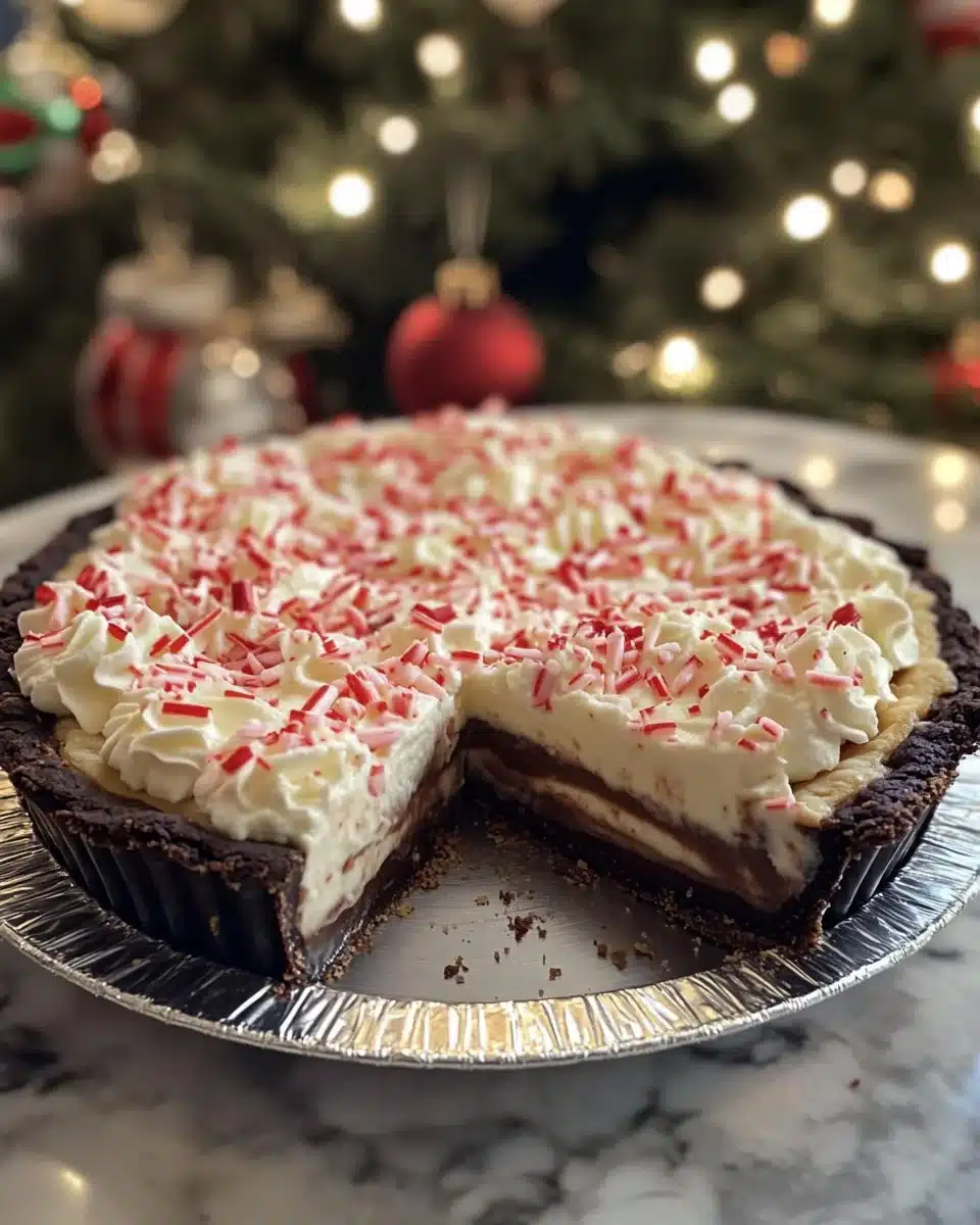 Quick Christmas Peppermint Pie