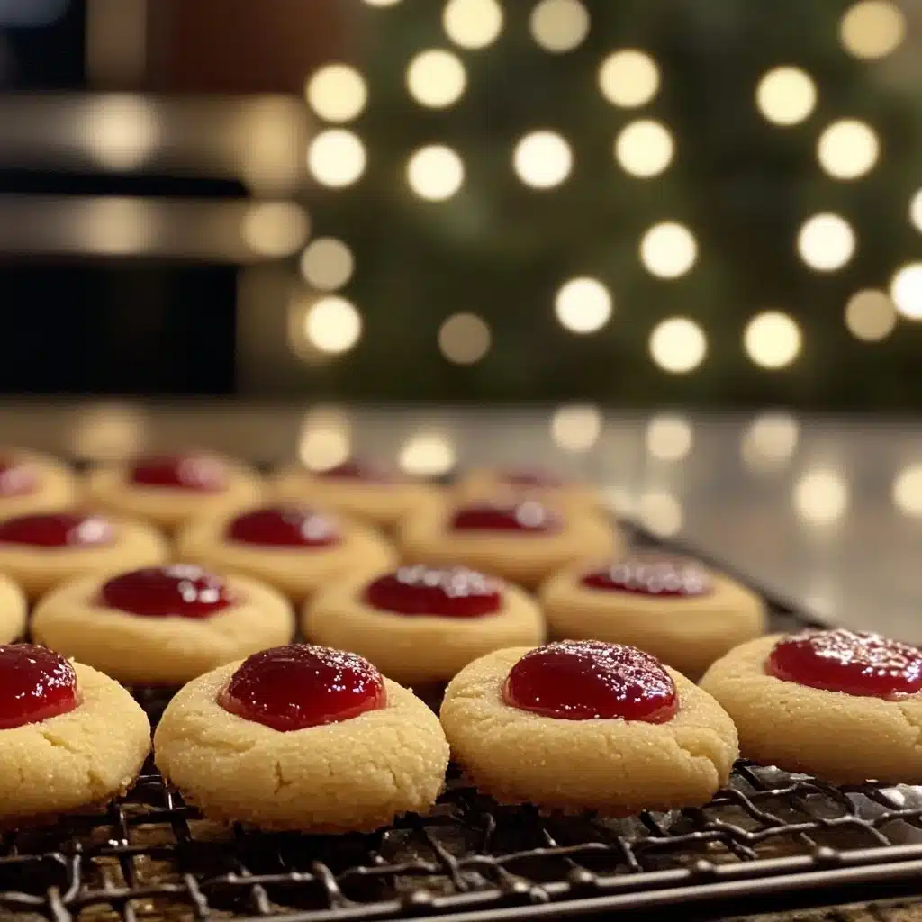 Soft Christmas Thumbprint Cookies