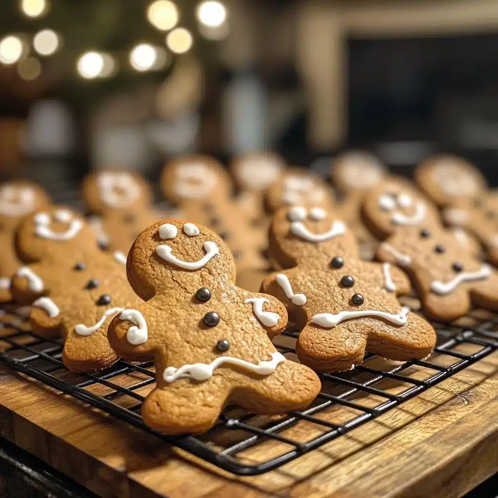 Plate of delicious vegan gingerbread cookies decorated with icing