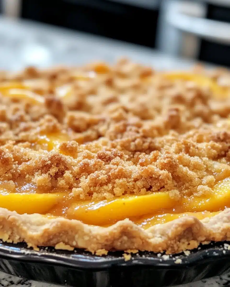 Brown Sugar Peach Crumble Pie 6 Brown Sugar Peach Crumble Pie