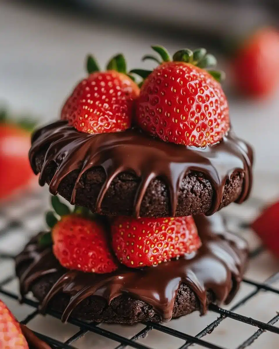 Chocolate Covered Strawberry Cookies