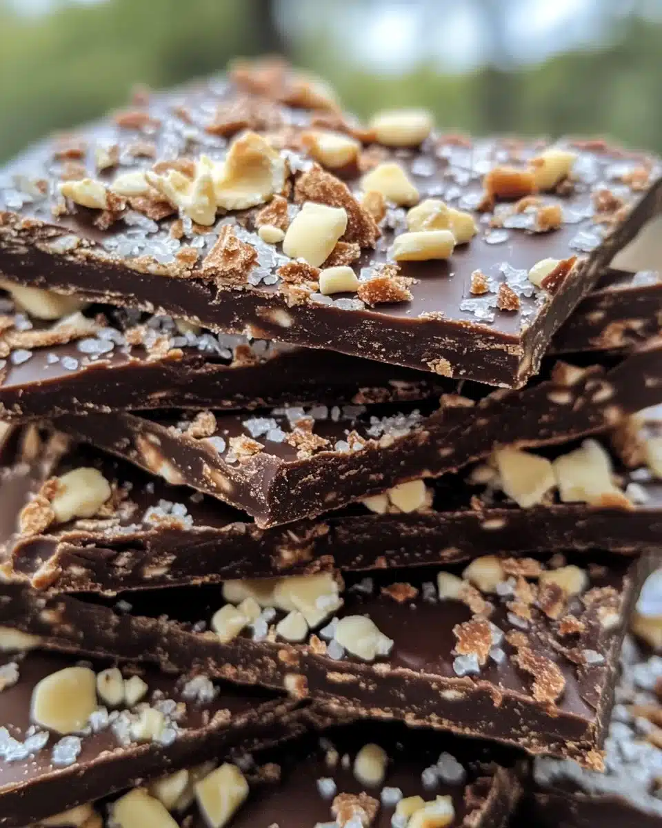 Delicious homemade cookie bark with chocolate and cookie crumbles