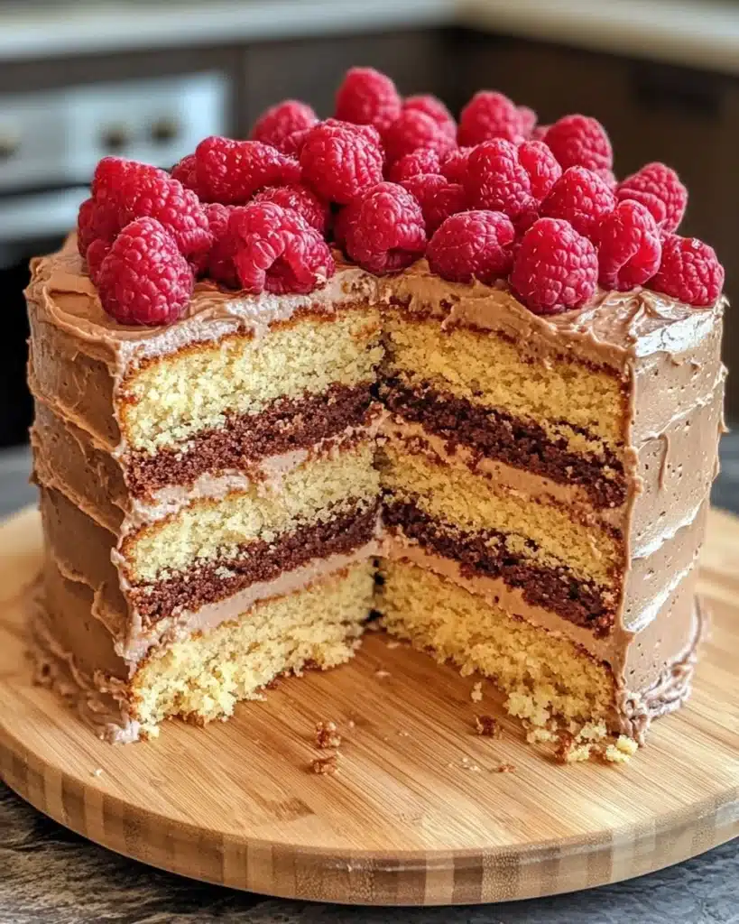 Step-by-step guide on how to assemble a layer cake.