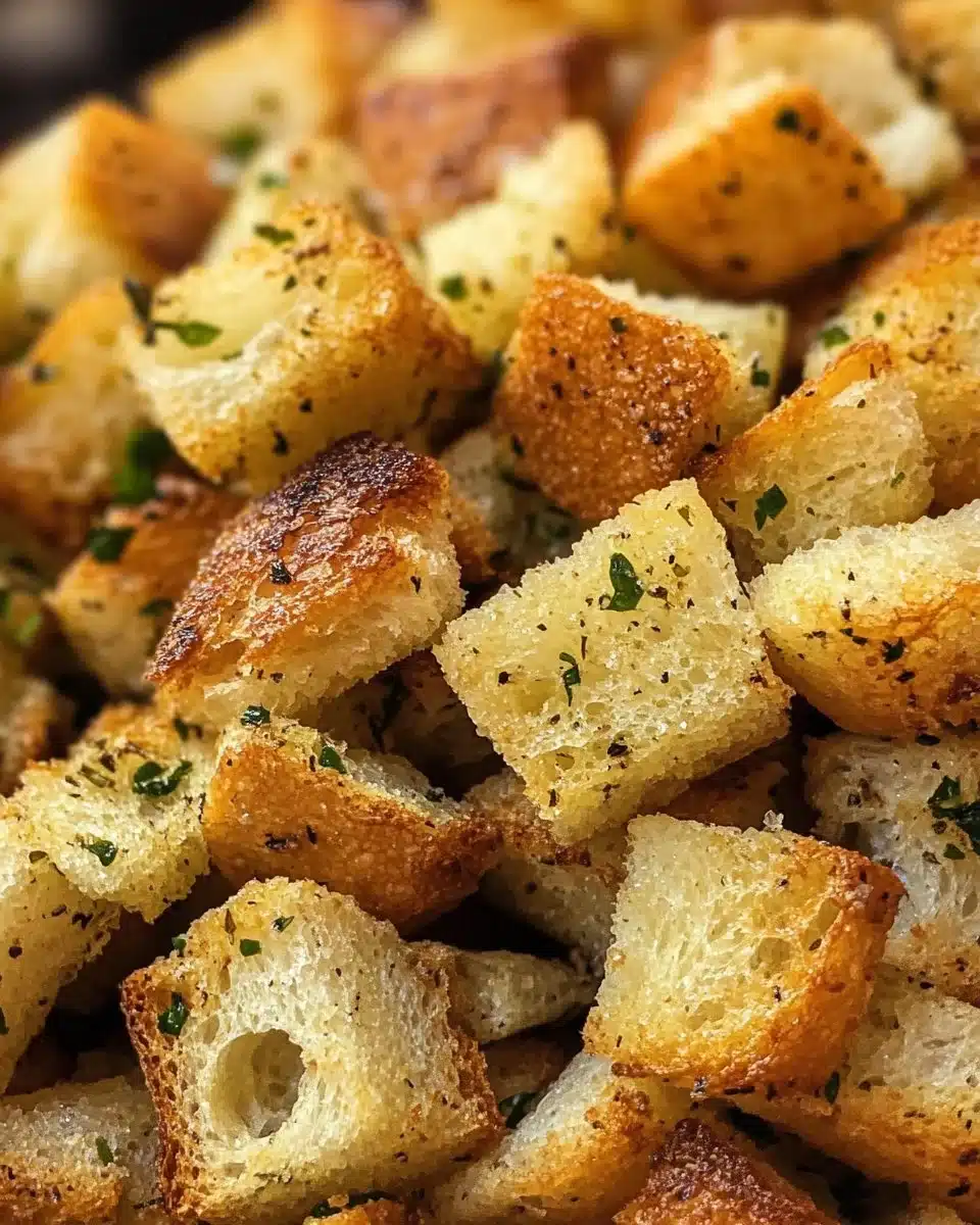 How to Make Homemade Croutons 4 Bowl of crispy homemade croutons ready to be added to salads or soups