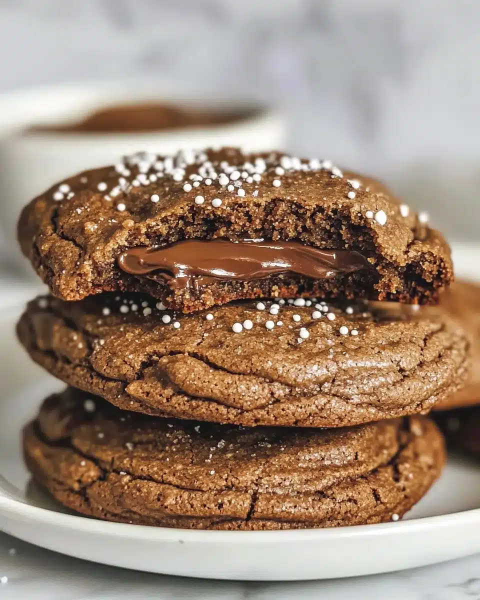 Nutella Crinkle Cookies 6 Nutella Crinkle Cookies