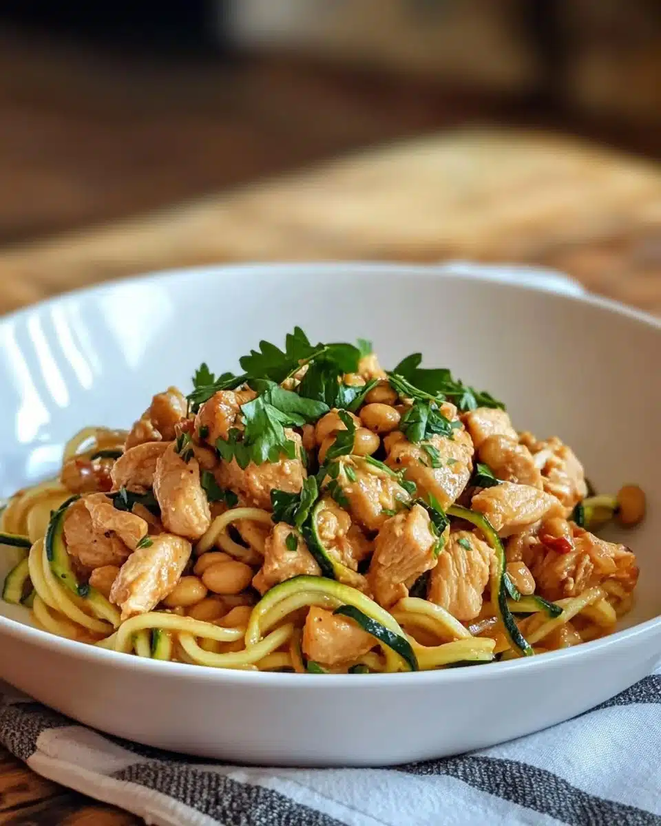 Peanut Chicken Zucchini Noodles 6 Peanut Chicken Zucchini Noodles