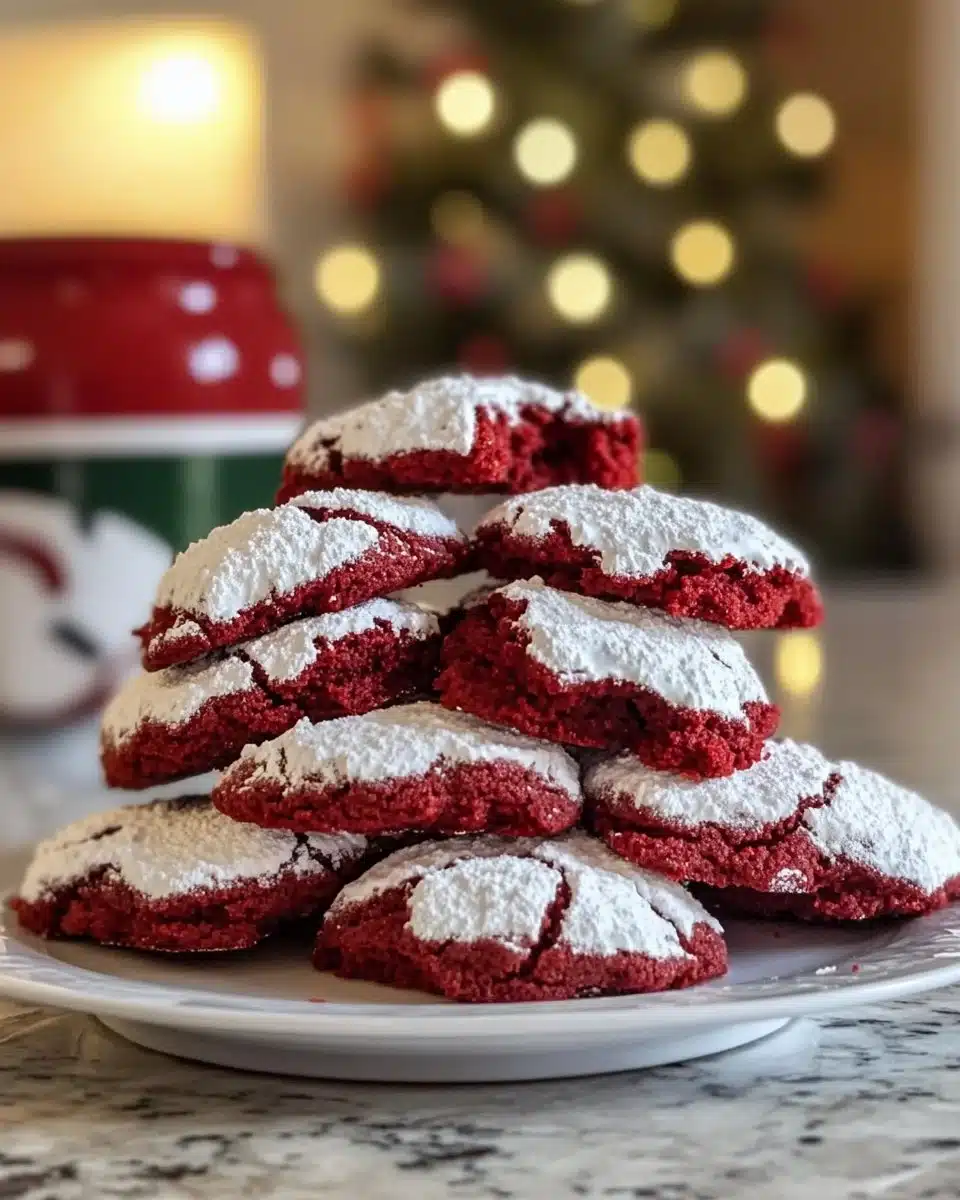 Red Velvet Crinkle Cookies 6 Red Velvet Crinkle Cookies