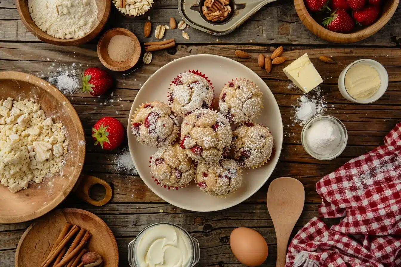 Strawberry Cheesecake Muffins