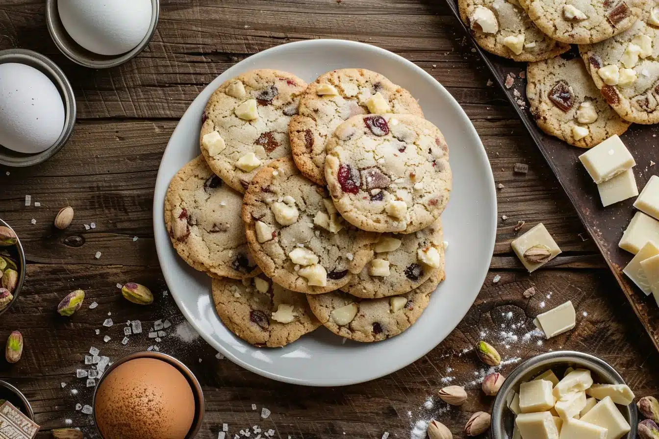 White Chocolate Cranberry Pistachio Cookies 5 White Chocolate Cranberry Pistachio Cookies