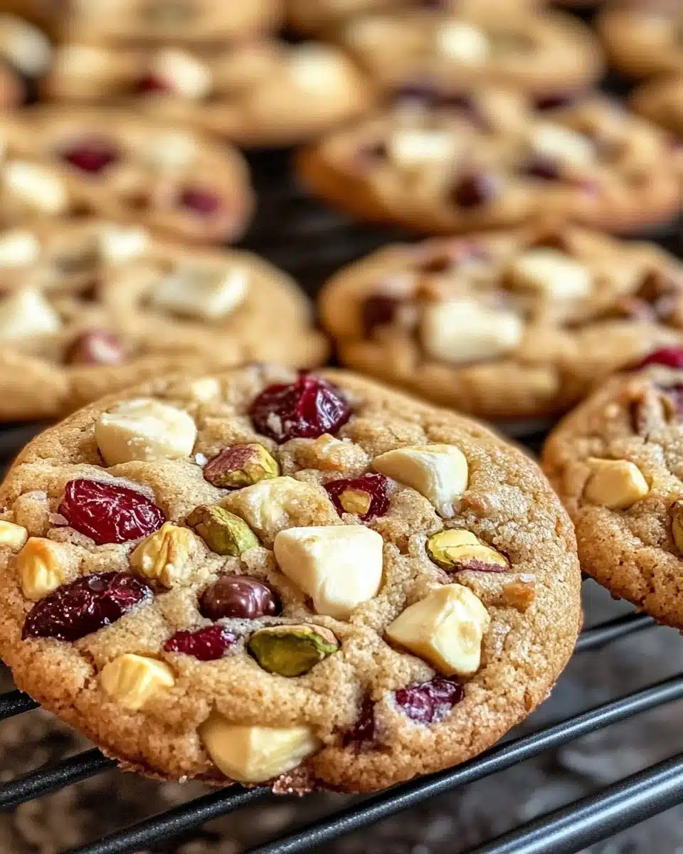 White Chocolate Cranberry Pistachio Cookies 6 White Chocolate Cranberry Pistachio Cookies