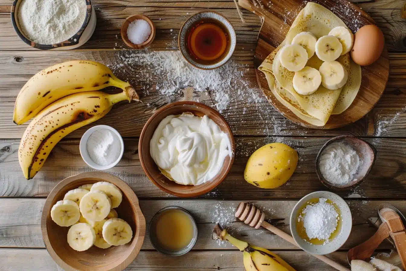 Creamy Banana Crepes