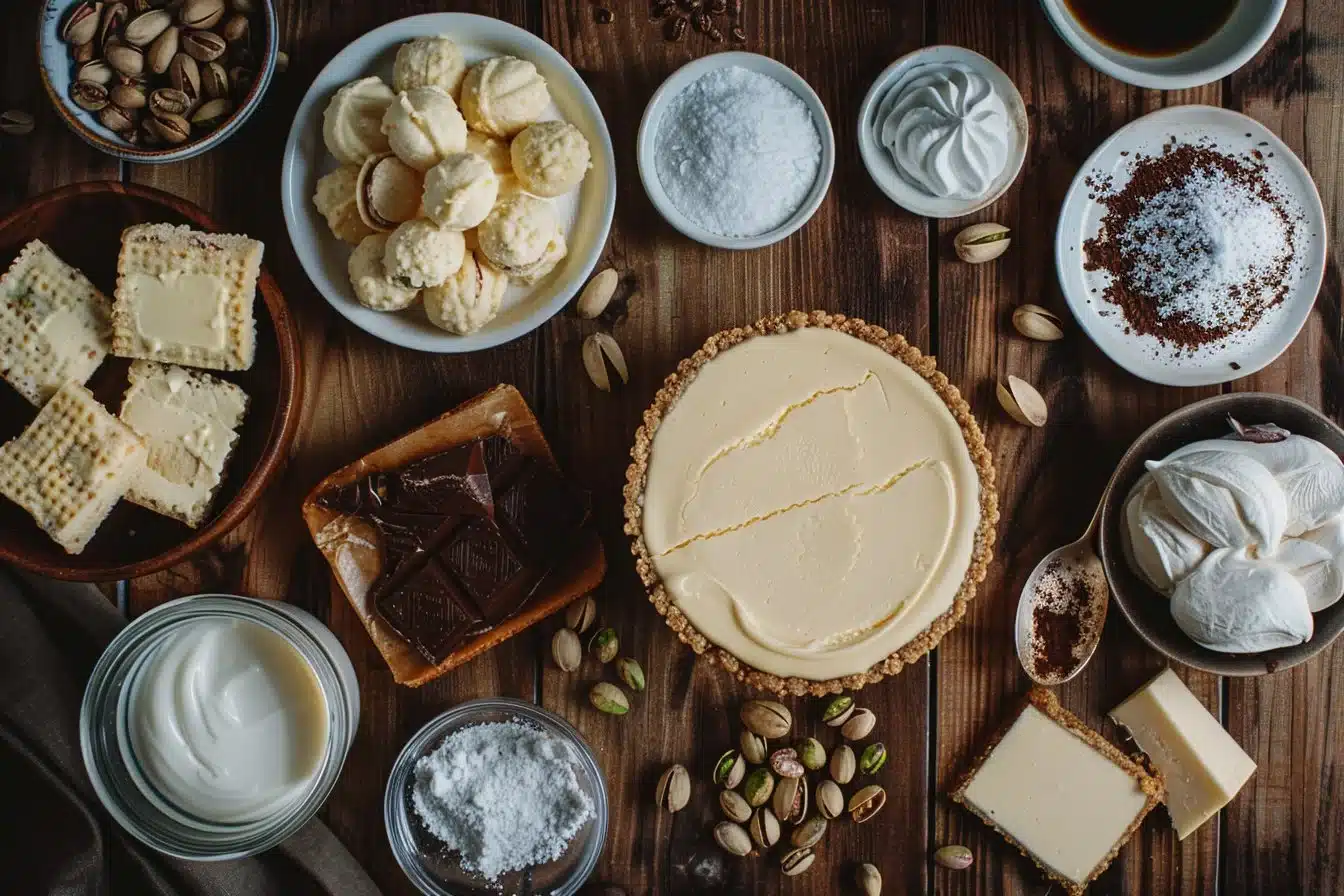 Mini Pistachio and Coffee Cheesecakes