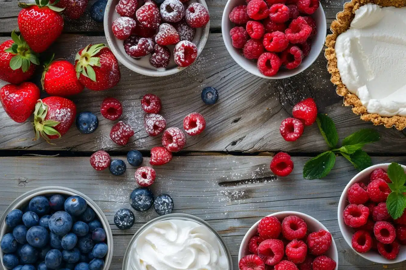 Mixed Berry Cheesecake aka Red, White, and Blue Cheesecake