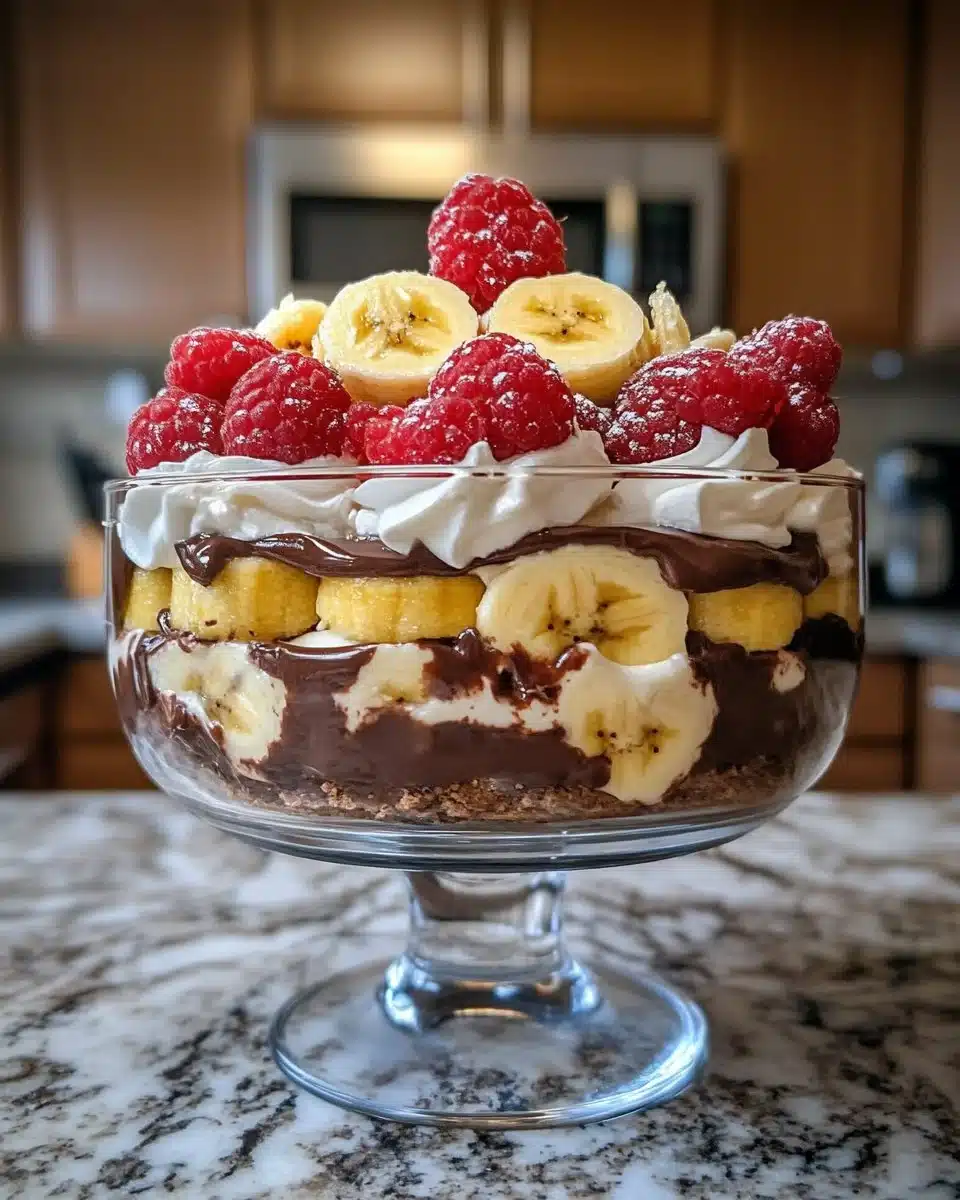 No-Bake Chocolate Banana Split Trifle
