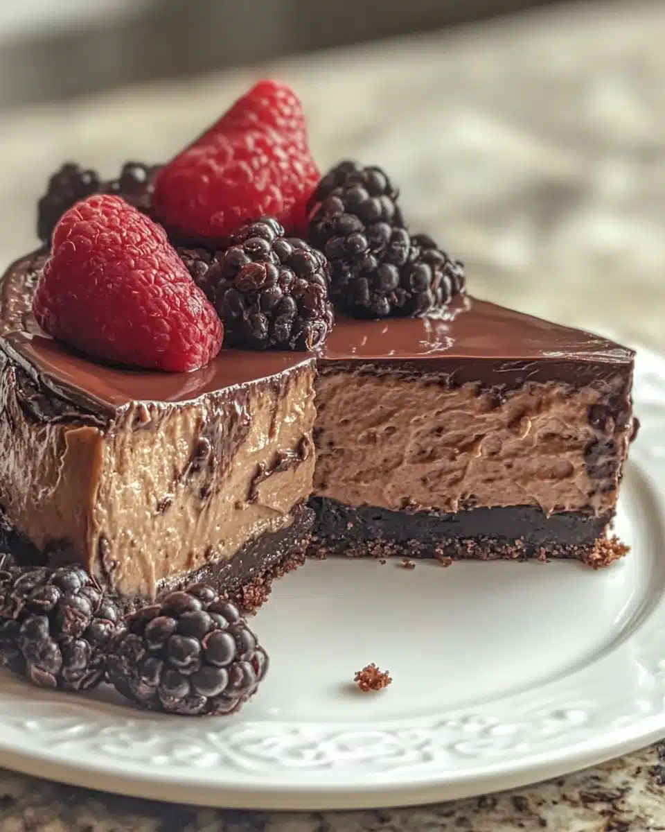 No Bake Chocolate Cheesecake