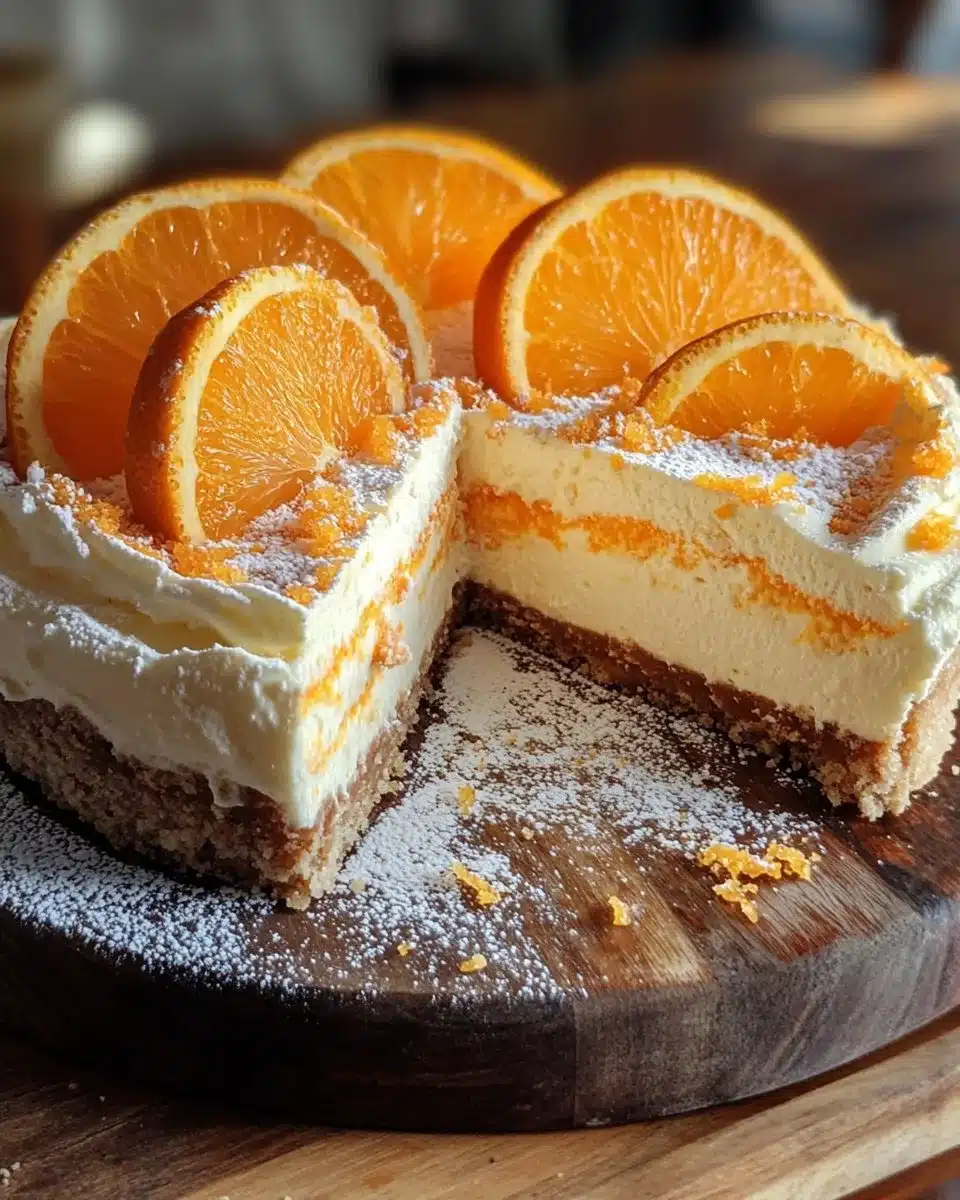 No-Bake Orange Creamsicle Cheesecake