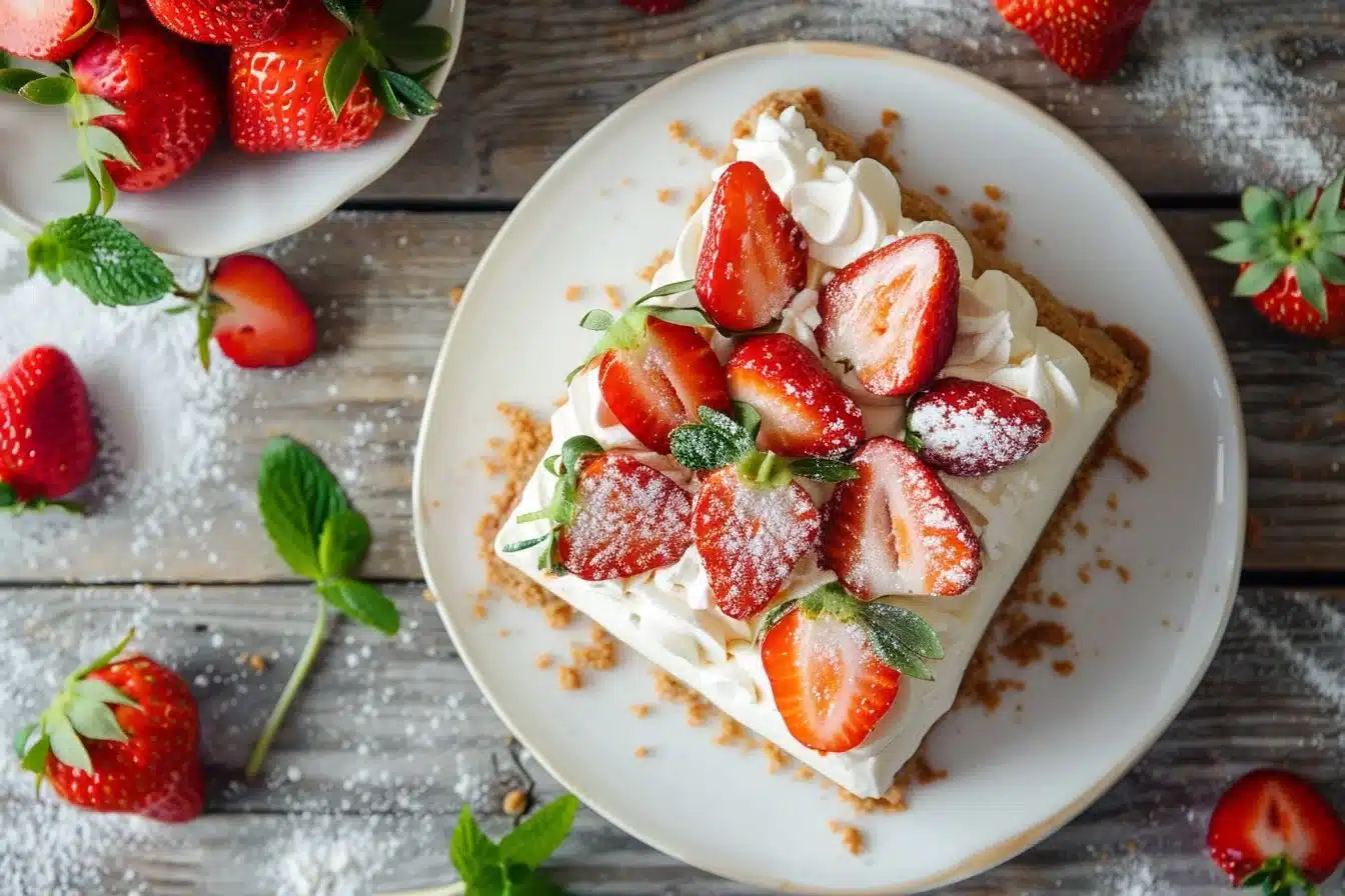No-Bake Strawberry Cheesecake Bars