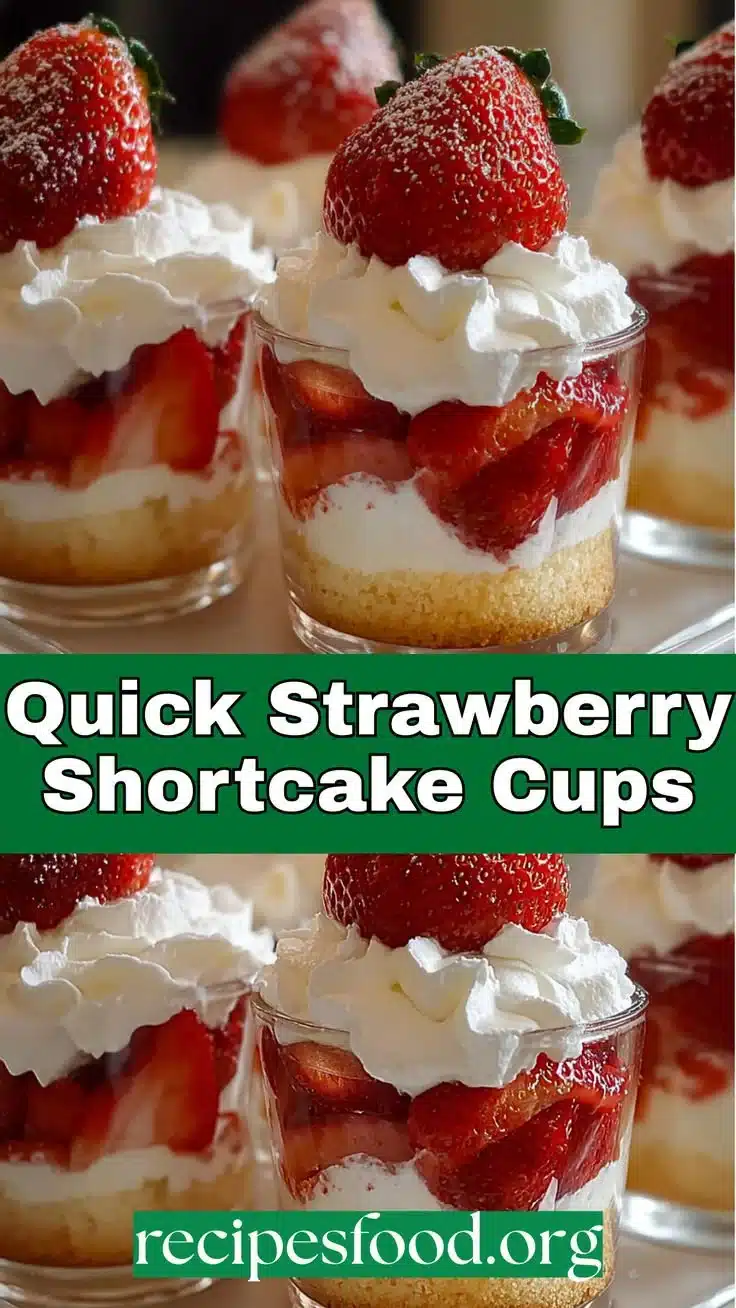 Quick Strawberry Shortcake Cups