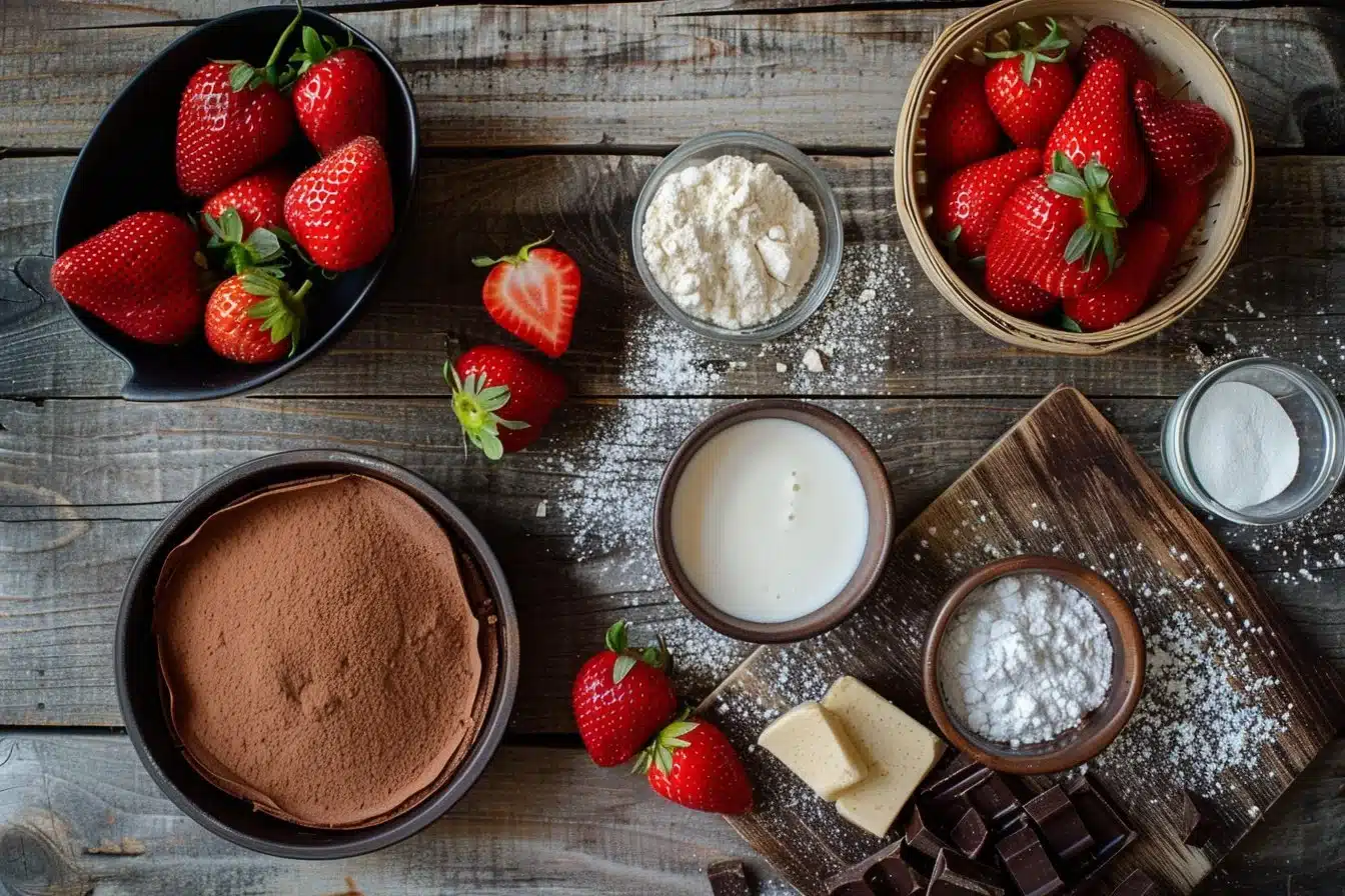 Strawberry Cream Chocolate Crepes