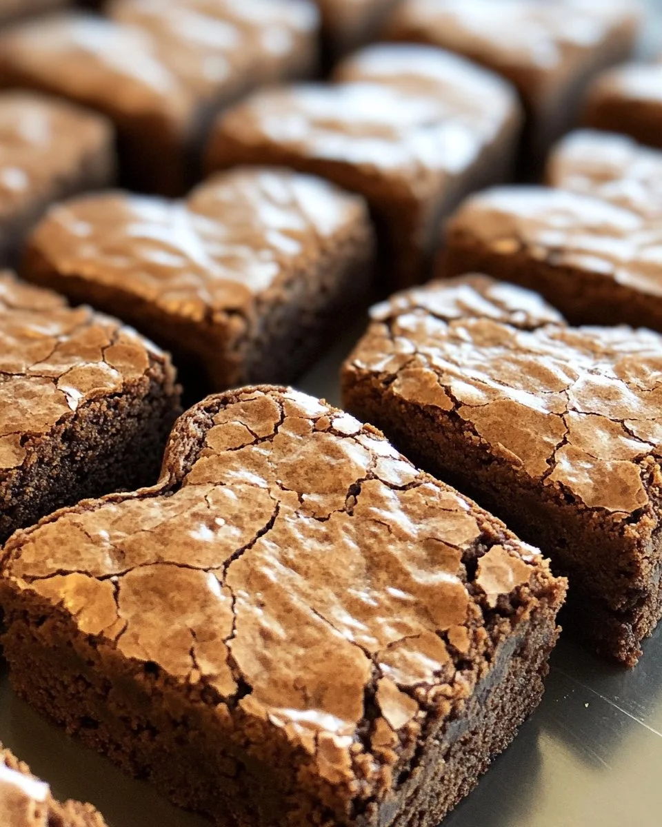 Delicious heart-shaped brownies on a plate, perfect for any occasion.
