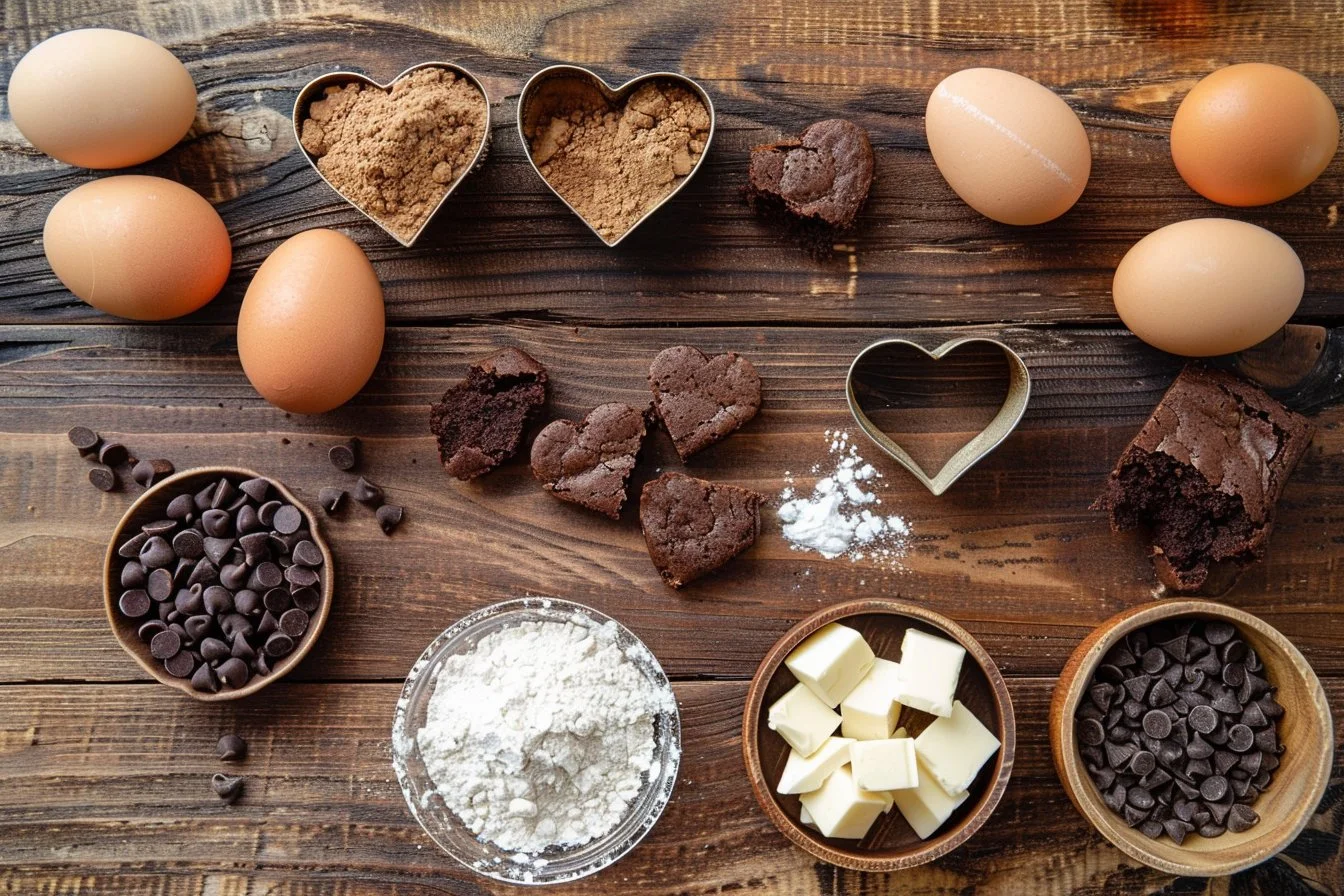 Heart Shaped Brownies Recipe