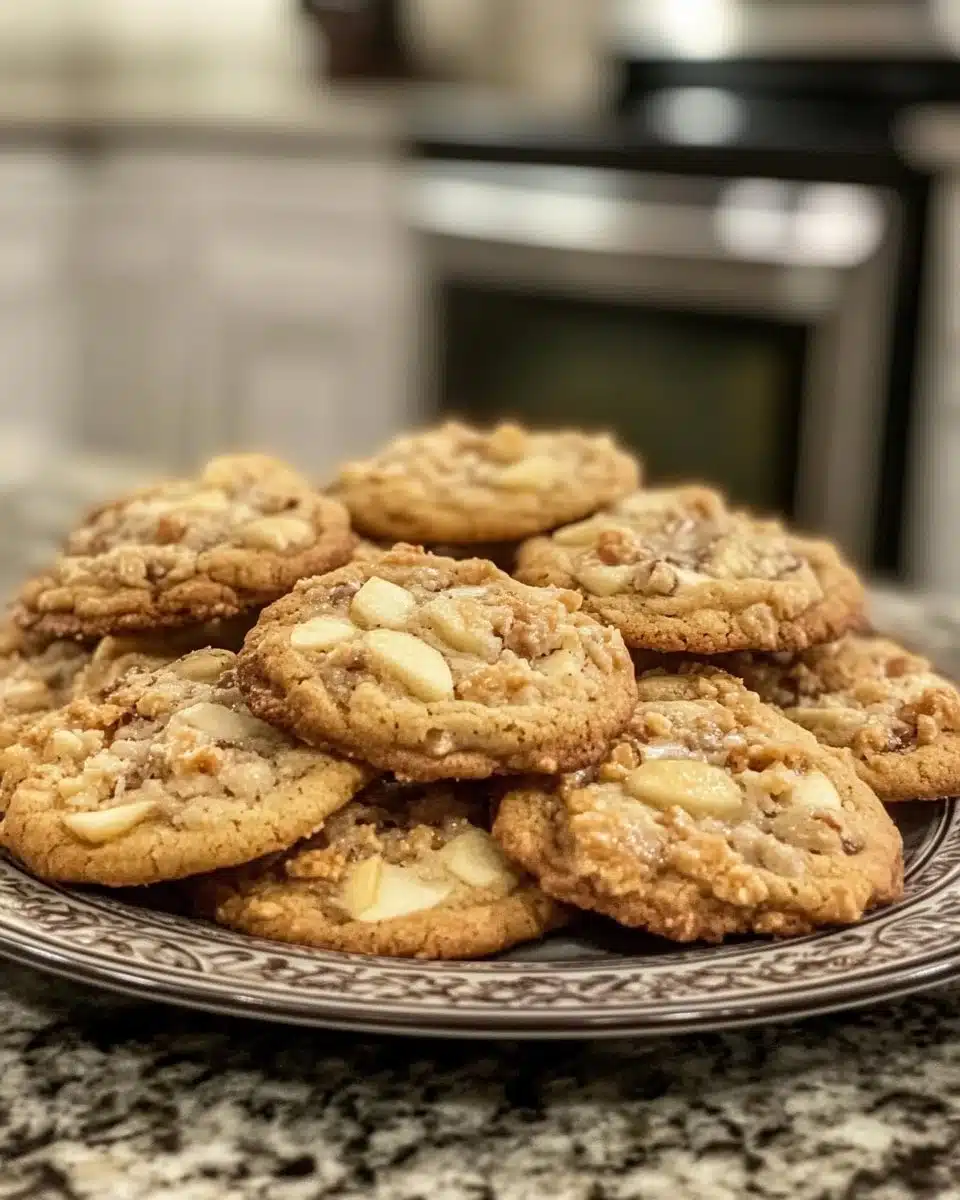 Delicious crisp apple cookies arranged on a plate